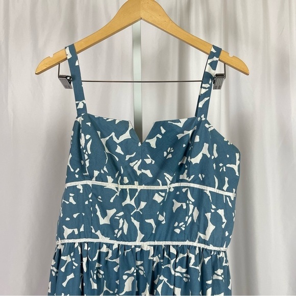 Madison Leigh Size 14 Floral Retro Square Neckline Dress Formal - Picture 3 of 12